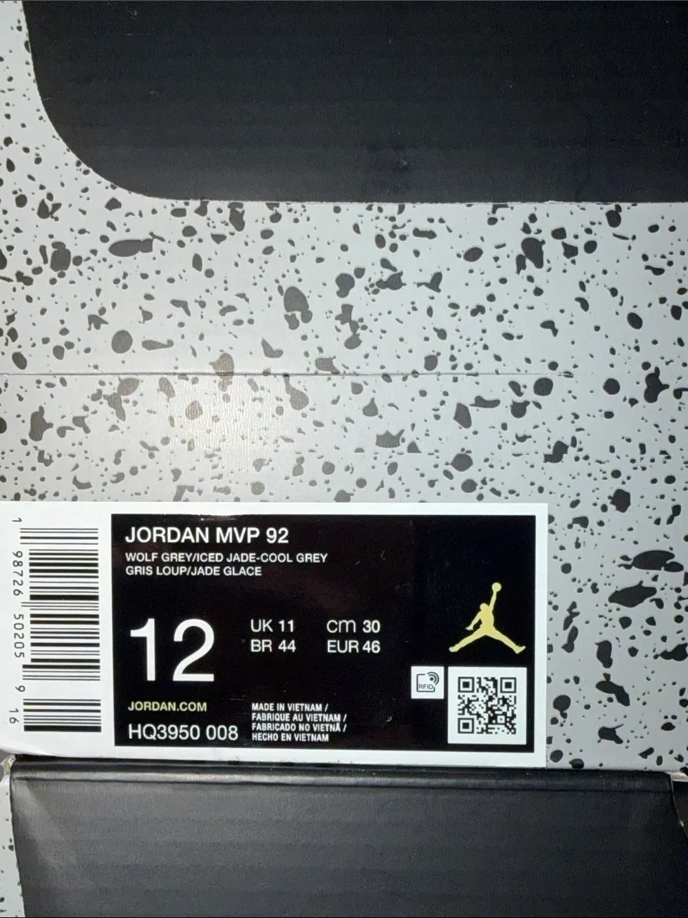 Air Jordan MVP 92 Wolf Grey Jade HQ3950-008 Men’s Size 12
